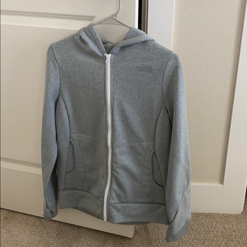 Zip up north face sweatshirt